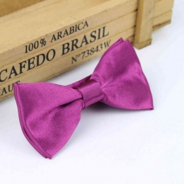 Boys Plum Satin Bow Tie with Adjustable Strap